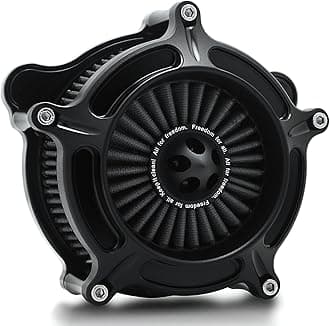 For harley davidson Sportster Air Cleaner filter street road glide M8 softail dyna 103 107 air intake Road King touring (OPS Black - Gray -Black spike, Model D : Softail 18up, Touring M8 17up)