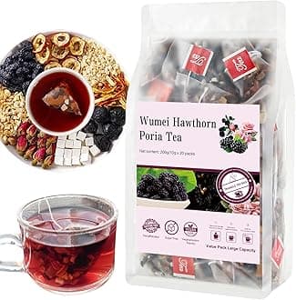 Hawthorn berry Tea - 20 Herbal Tea Bags, Digestive Support, 7 Natural Ingredients incl. Hawthorn & Hibiscus for Heart Health, Caffeine-Free Daily Tea