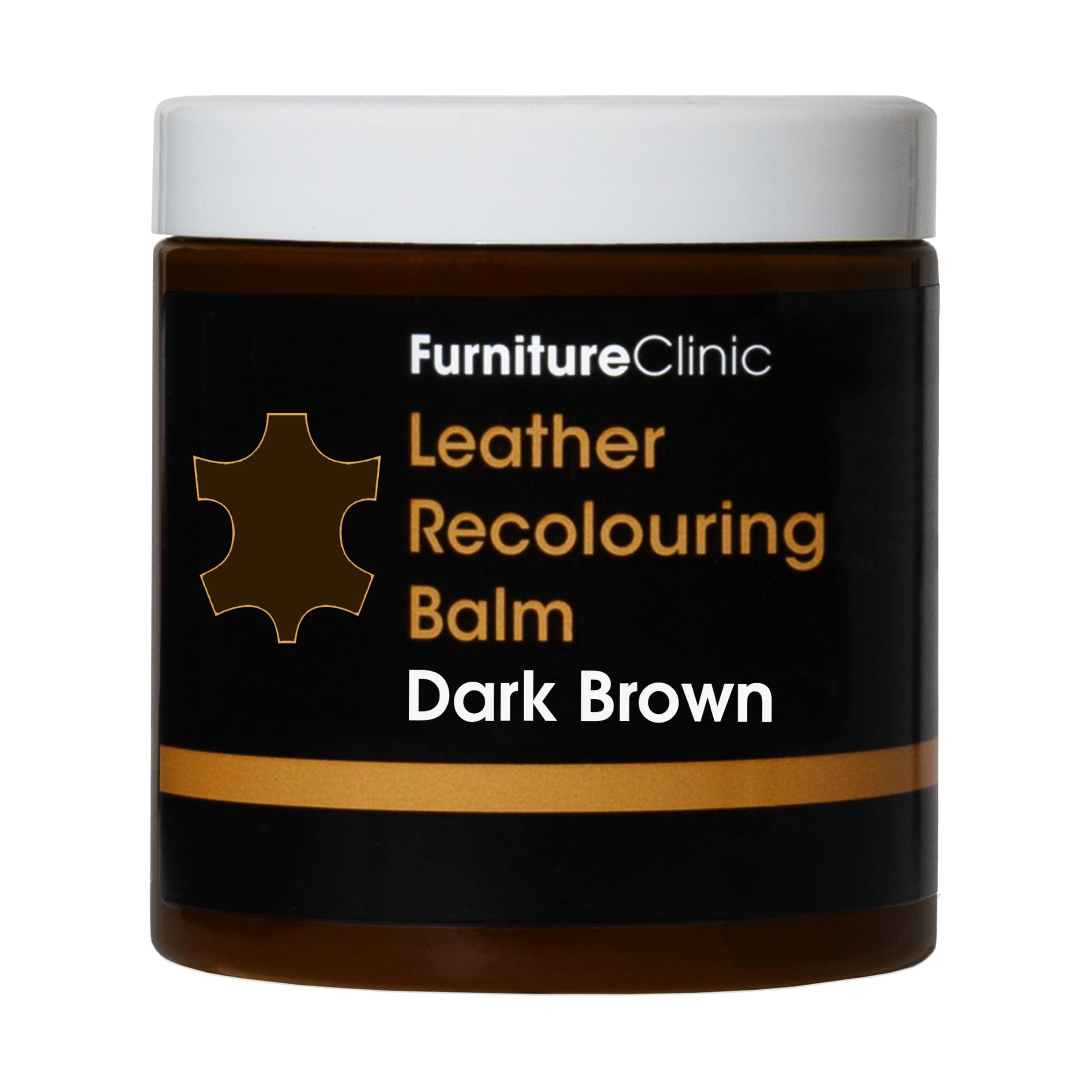 Leather Recolouring Balm - Colour Restorer for Sofas, Repair Faded & Scratched Upholstery, Car Seats, Shoes and Clothing 16 Colours (Dark Brown)