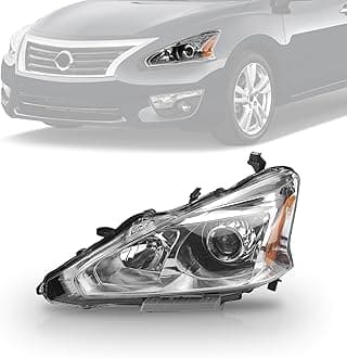 Left Driver Side Halogen Headlight HeadLamp Compatible with 2013 2014 2015 Nissan Altima Sedan