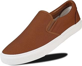 Men's Sneakers Low Top Canvas Slip On Shoes for Men, Soft Insole Mens Slip on Sneakers
