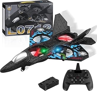 X Space 2.4GHz Remote Controlled Aeroplane L0712 | Quadcopter Floating Fighter Plane RC Aeroplane RTF for Beginners, Children, and Adults | APlane Toy with Coloured Lights & USB Charging