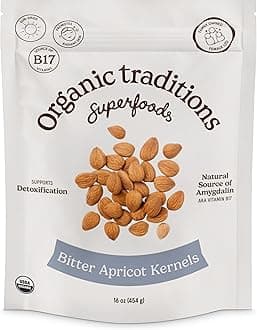 Apricot Kernels – Sundried - Natural Source of Vitamin B17 – Sweet & Bitter Apricot Seeds – 16oz