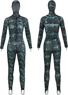 DIVESTARMen Women Full Body Scuba Rash Guard Swimwear Wetsuit,Long Sleeve UV Protection Swimsuit Surfing Swimming Diving Snorkeling Suits for Water Sports