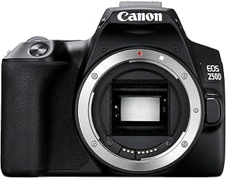 Canon EOS 250D Camera Body - 24.1 MP, APS-C sensor - 5 FPS Continuous Shooting - 4K Video - Bluetooth, Wi-Fi - Beginner’s DSLR
