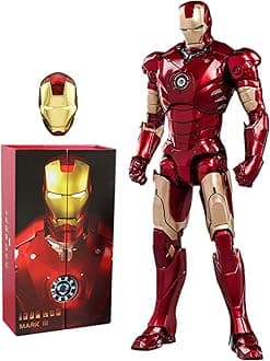 LonullyMege MK3 Ironman Action Figure-7 Inch Deluxe Painting Exquisite Collection Mark Model Gift (MK III)