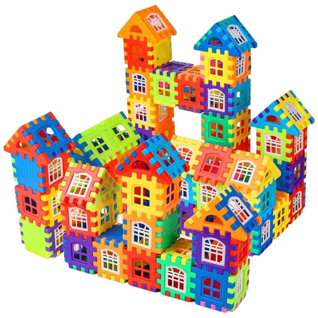 Building Blocks House Set for Cognitive Development (40 Pcs) | 3D Construction Toy | Montessori Educational Creative Puzzle Blocks (Set 1)