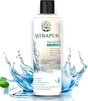 ASTRAPURE Distilled Water (TDS=0) 500ml Pure Deionized Water De mineralize water for Medical Equipment&laboratory |CPAP or Humidifire|Cosmetics&Chemical| Inverter |Multipurpose uses
