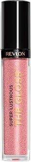 Super Lustrous Lip Gloss, High Impact Lipcolor with Moisturizing Creamy Formula, Infused with Agave, Moringa Oil, & Cupuacu Butter, Rose Quartz (301)