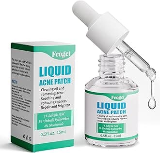 Acne Spot Treatment Serum for Face, with 2% Salicylic Acid & 4% Niacinamide Face Serum, Liquid Pimple Patch for Acne Prone Skin, Soothing Redness, Clearing Oil Skin Care for Teens & Adults