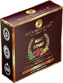 Reen Naturals ABC SOAP | Luxury Skin Brightening Soap | 100% Natural Aloe Vera, Beetroot & Carrot Extracts with Rich Butter and Rose Essential oil | Handmade Soap 125gm (125gm)