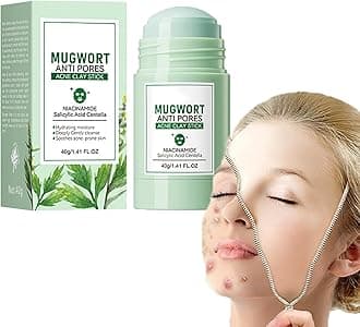 Mugwort Mask Korean, Mugwort Clay Mask Stick, Mugwort Anti Pores & Acne Clay Mask, Mugwort Mud Mask for Face Blackhead Remover, Mugwort Purifying Clay Face Mask, Deep Pore Cleansing, Moisturizing (1)