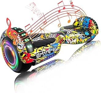 SIMATE 6.5" Hoverboard with Bluetooth & LED Lights, Self Balancing Hover Boards for Kids & Adults & Girls & Boys, for All Ages