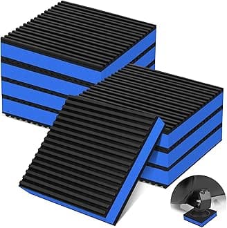 - 8 Pack Anti Vibration Pads for Washing Machine 4"x4"x7/8", Sound Isolation Vibrating Pad Ribbed Rubber Damping Mat EVA Center for Air Compressors, Conditioner, Treadmill, HVAC Washer Dryer