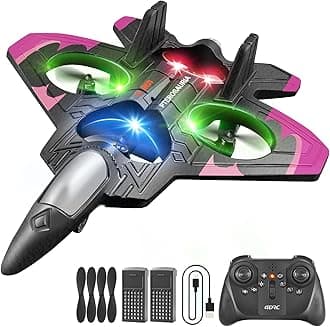 4DRC V32 Foam RC Planes Remote Control Airplanes for Girls Boys Adults, RC Drone Airplane Helicopter Fighter Jet with Light, Fighter Jet Toys, Airplane Toy Gifts for Kids Adults Beginners