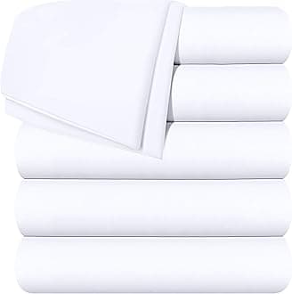 Utopia Bedding Flat Sheets - Pack of 24 - Soft Brushed Microfiber Fabric - Shrinkage & Fade Resistant Top Sheet - Easy Care (White, Full)