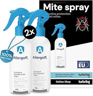 Allergoff Dust Mite Spray 100% Non-Toxic - Most Effective Mite Spray for Mattresses & Upholstery - Suitable for Households with Children & Pets - Control for Allergy Sufferers - 28.16 fl oz (800ml)
