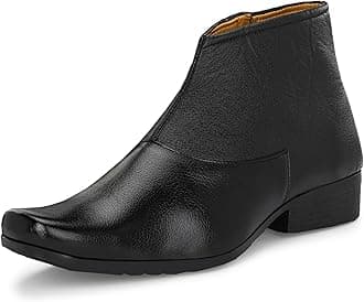 Chelsea-X ™ Fashionable White Leather Zipper High Ankle Length Casual Long Chelsea Boots for Men (IM8200)