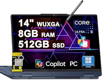 Lenovo IdeaPad Flex 5i 2-in-1 Laptop 14" WUXGA Touch Intel 12-core Ultra 5 225U (Beats Core 7 150U) 8GB RAM 512GB SSD Backlit for Creator Designer Business Professional Win11Pro ICP Hub/PC