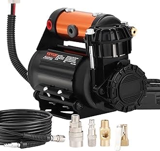 VEVOR Onboard Air Compressor Kit 150PSI Offroad Air Compressor Portable Tire Inflator Heavy Duty 3.5CFM Air Pump for Jeep SUV 4x4 Vehicle Compatibility with Air tools, Air horns, Lockers