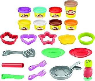 Kitchen Creations Flip 'n Pancakes Set with 14 Accessories & 8 Cans, Back to School Class Room Supplies, Food & Cooking Toys for Kids, Preschool Toys, Ages 3+