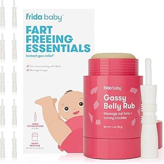 Fart Freeing Essentials | Includes Windi and Gassy Belly Rub for Safe, Natural, and Instant Gas Relief for Infants and Babies