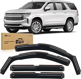 Nilight in Channel Rain Guards for Chevy Tahoe/GMC Yukon/Cadillac Escalade 2015 2016 2017 2018 2019 2020 Original Window Deflectors, Vent Window Visors-4PCS