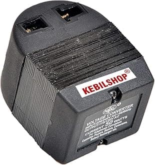 KEBILSHOP 220 v to 110 v Stepdown Voltage Converter USA to India,50 Watt.Platinum Body Universal 3 pin Input Plug.Only for Non-Heavy Products. (50 Watt) GREU/Black