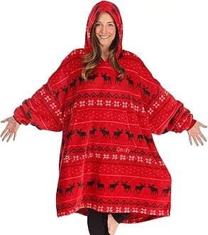 THE COMFYDREAM | Oversized Light Microfiber Wearable Blanket, One Size Fits All, Shark Tank (Moose)