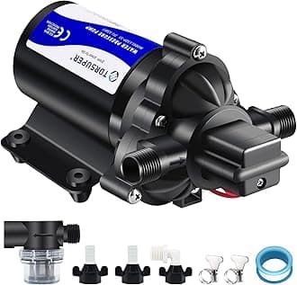 TDRsuper 12V DC Self-Priming Water Transfer Pump, 4GPM 45PSI High Pressure Bo...