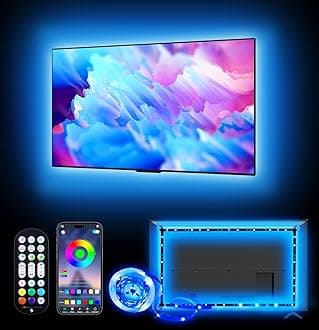 LED Lights for TV, 4M TV Led Backlight for 50-55 inch USB TV Led Light Strip RGB Color Changing Strip Lights with Remote Music Sync Bluetooth APP Control for Computer, Bedroom PC