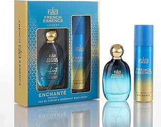 FRENCH ESSENCE Deo And Perfume Gift Set For Women - Perfume 60Ml & Deodorant 120Ml | Deodorant Combo | Premium Gift for Wife & Girl Friend (Enchante)