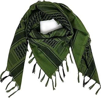 Syeeds Boutique Arab Head Scarf Keffiyeh Shemagh Comfortable Tactical Shawl Woven Printed Palestine Head Neck Wrap 43x43-Inch