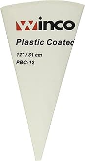 Winco PBC-12 Pastry Bag Cotton with Plastic Coating, 12-Inch