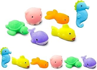 6 Pcs Ocean Sea Animals Mochi Squishy Toys, Kawaii Squishies Small Mochi Squishy Toys for Kids Party Favors, Marine Life Fidget Toys Bulk for Kids Prizes, Goodie Bag Stuffers, Squeeze Toys