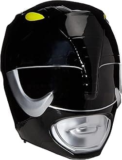 Disguise Adult Black Ranger Helmet, Black, One Size Adult