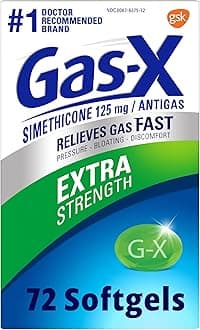 Extra Strength Gas Relief Softgels with Simethicone 125 mg for Bloating Relief - 72 Count