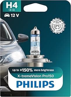 Philips X-tremeVision Pro150 H4 car headlight bulb +150%, single blister