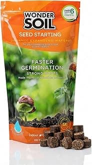 100 Organic Seed Starter Pellets | Ready to Plant Seed Starting Soil Loaded with Pre-Mixed Nutrients | Fast Germination | Indoor or Outdoor | 100 Count