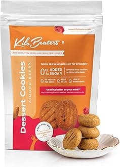 Almond Berry Dessert Cookies 200G (Pack Of 1) | 7G Protein Per Serve | Ready To Eat Tea Time Snack | No Maida & 0% Added Sugar | Keto Friendly Almond Biscuit | Healthy Snacks For Adults