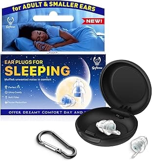 Ear Plugs for Sleeping Noise Cancelling, Ultra-Comfy Reusable Noise-Reducing Earplugs for Sleep, Deep Focus, Travel, Snoring, Noise Sensitivity, Hearing Protection for Small Ear Canals, 31dB, GY