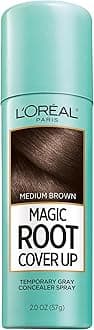 L'Oreal Paris Magic Root Cover Up Gray Concealer Spray, Medium Brown, 2 Oz(Packaging May Vary)
