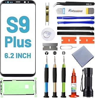 Screen Replacement for Samsung Galaxy S9 Plus,Replacement Screen for Galaxy S9 Plus Series 6.2 inch,Screen Repair Kit with Waterproof Adhesive(NO OLED & Touch Digitizer)
