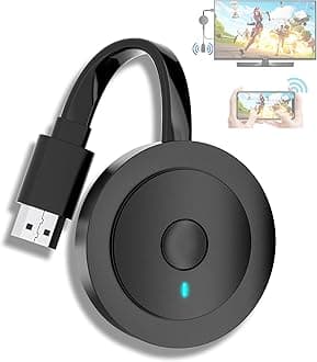 4K Wireless HDMI Display Dongle Adapter 1080P, WiFi Casting Movies, Shows Receiver for i-Phone, i-Pad, iOS, Android, Tablet, Laptop, Windows to HDTV/Monitor/Projector, Support Miracast Air Play DLNA