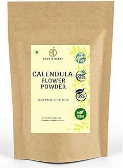 A D FOOD & HERBS ORGANIC CALENDULA FLOWER POWDER Dried Natural Ayurveda Herbal Powder (100 GMS)