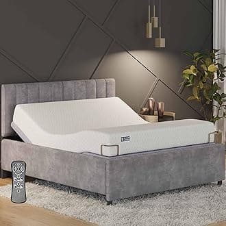 The Sleep Company Elev8 Smart Recliner Bed | Bed Base with Italia Grey Frame | Premium Smart Adjustable Bed | in-Built Massage Mode & Zero Gravity Sleep Mode | King Size, Metal, Carbon Steel