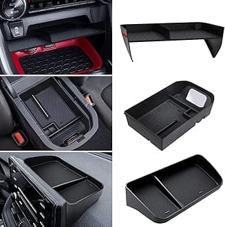 Upgraded Center Console Organizer Compatible with Toyota RAV4 2025 2024 2023 2022-2019 Interior Accessories, Armrest Storage Box, Dash Storage Tray(Not for New 10.5'' Multimedia Display)-3pcs
