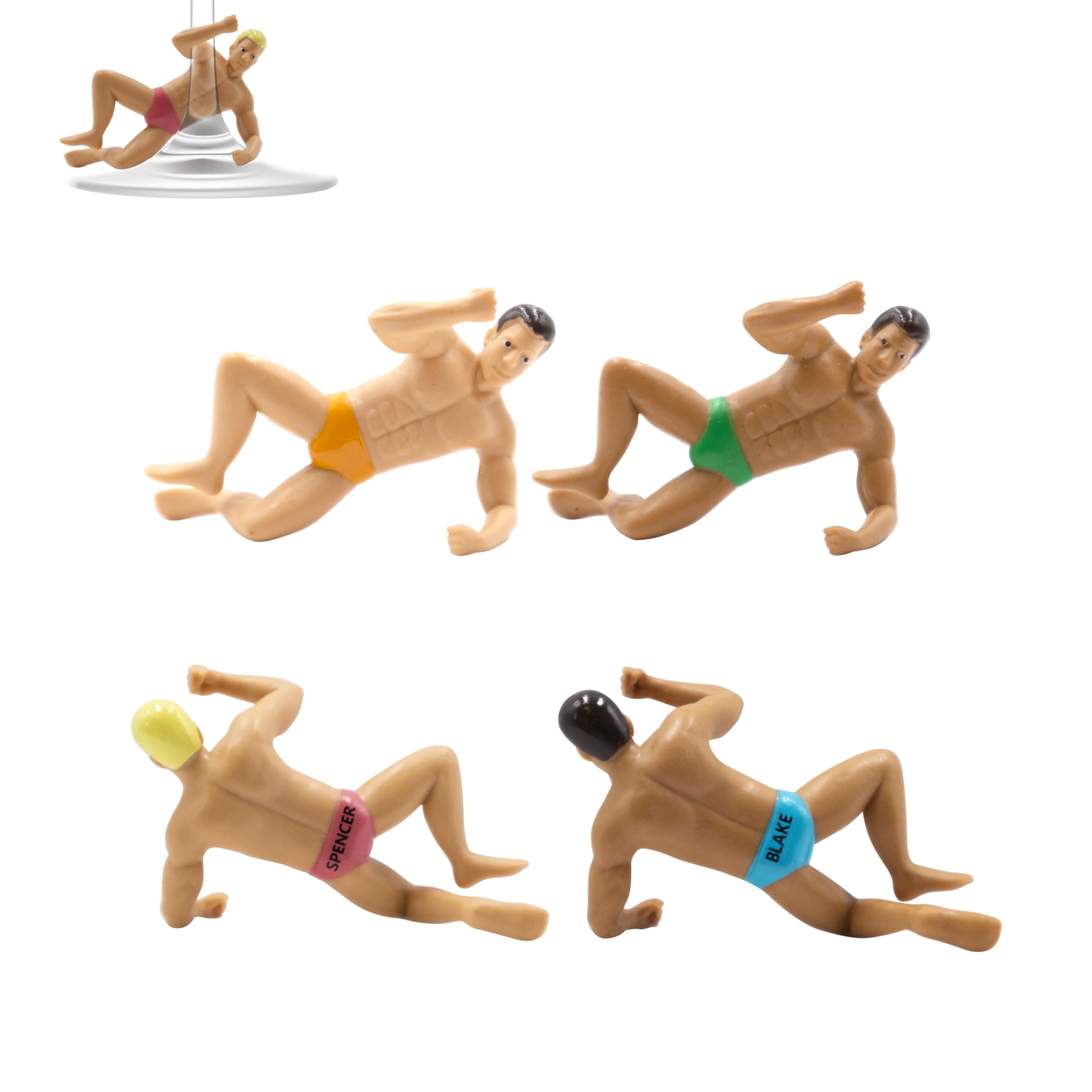 Drinking Buddies NPW Wine Charmers Drink Markers & Glass Charms – Bachelorette Party Accessories, Girls’ Night & Cocktail Party Favors (4 Count)