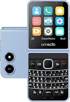 Snap | Dual SIM | 4G/LTE | Unlocked | QWERTY Keyboard | Flip Phone | Cloud OS | Sky Blue