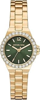 Michael Kors Lennox Watch for Women, Gold Tone Quartz Three Hand Movement with Stainless Steel Strap